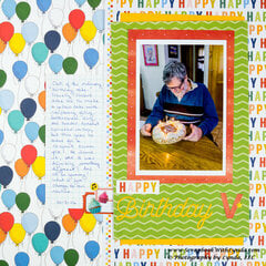 Happy Birthday Scrapbook Layout