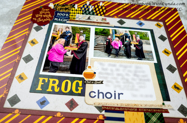 Hogwarts Frog Choir in the Wizarding World of Harry Potter, Universal Orlando Scrapbook Layout