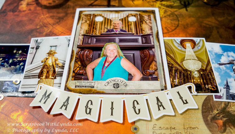 Gringotts Bank Scrapbook Layout, Wizarding World of Harry Potter, Universal Orlando