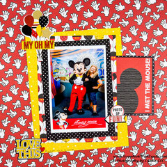 I Met Mickey Mouse Scrapbook Layout