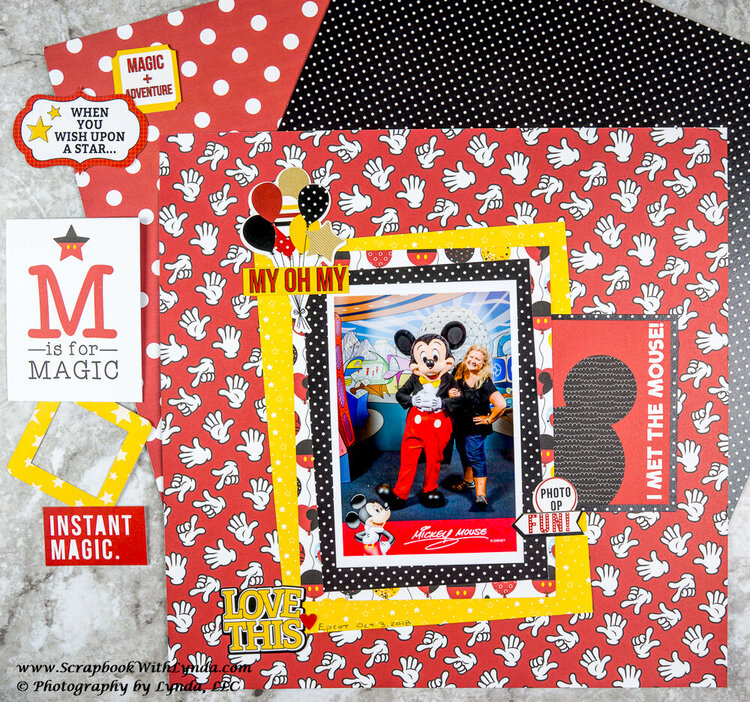 I Met Mickey Mouse Scrapbook Layout