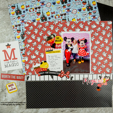Minnie and Mickey Mouse Scrapbook Layout