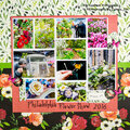Double Page Philadelphia Flower Show Scrapbook Layout