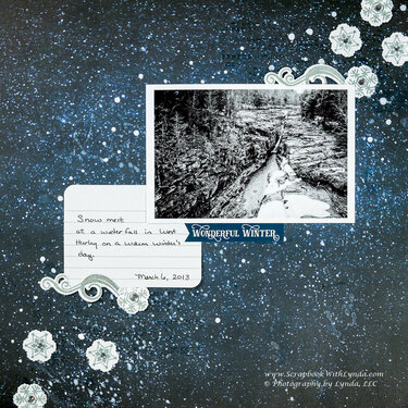 Mixed Media Snowflake Scrapbook Layout