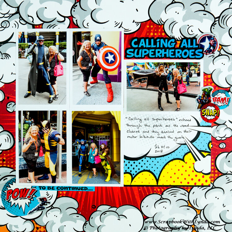 Super Hero Scrapbook Layout