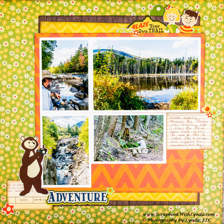 Hiking Scrapbook Layout