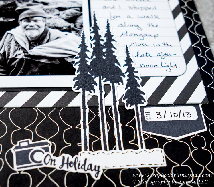 Classic Black and White Scrapbook Layout