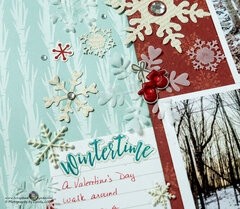 Snowflake Winter Scrapbook Layout