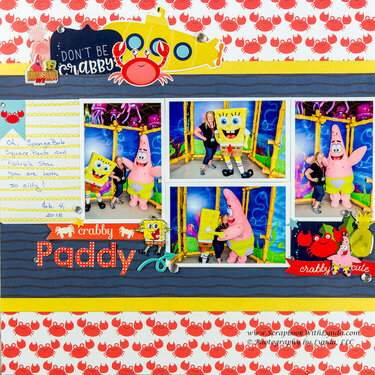 SpongeBob SquarePants &amp; Patrick Star Universal Studios Scrapbook Layout