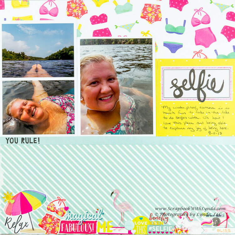 Selfie Scrapbook Layout