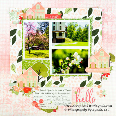 Stenciling on a Scrapbook Layout