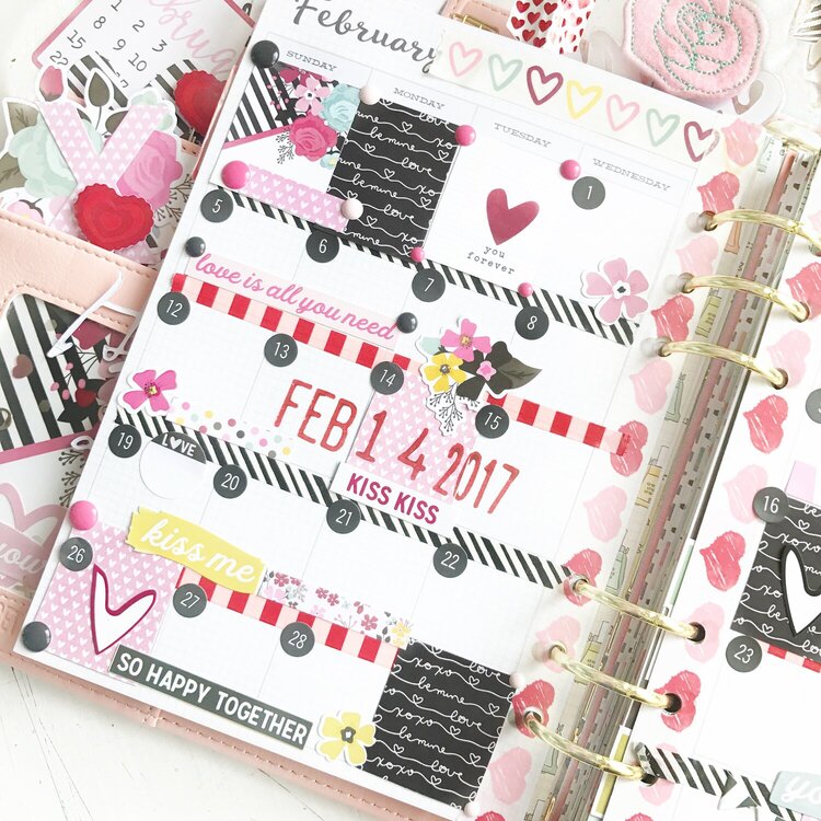 Monthly planner layout