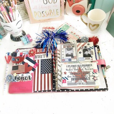 4th of July planner spread