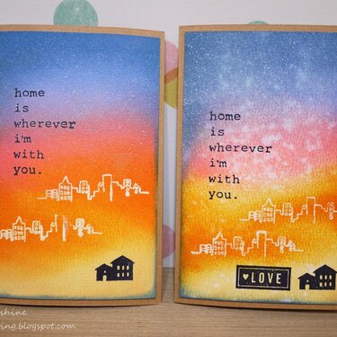 Card &quot;Home is wherever I&#039;m with you&quot;