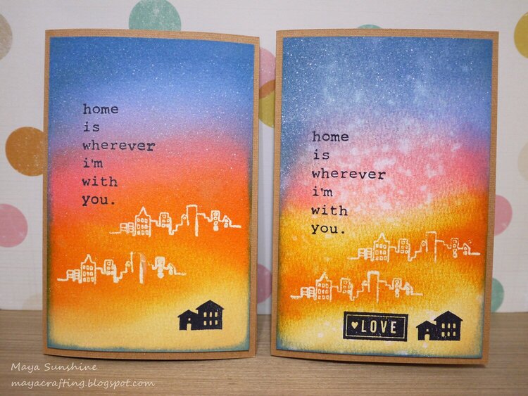 Card &quot;Home is wherever I&#039;m with you&quot;