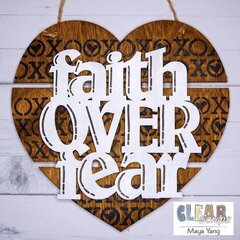 Faith Over Fear Heart Pallet