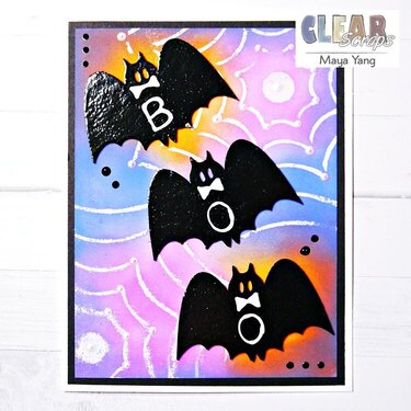 Bats Halloween Card