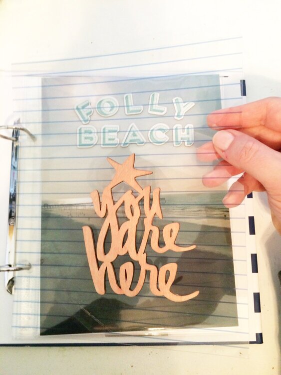 Beach vacation mini album title page