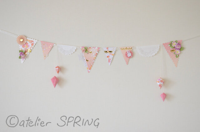 pinkgoldwhite garland