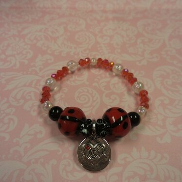 Ladybug Love Bracelet for friends granddaughter for Valentine&#039;s Day