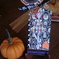 Halloween tag used skelly jn doll stamp