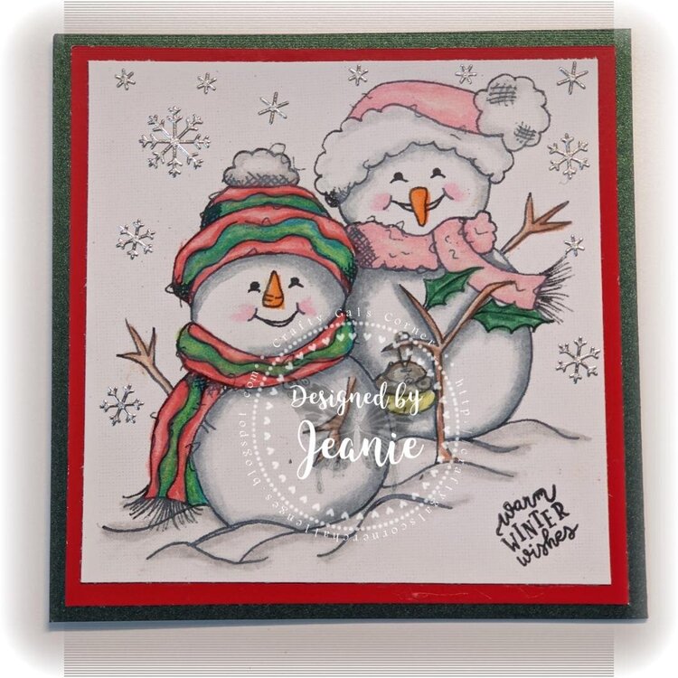 Snowman Couple Card