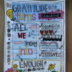Gratitude Art journaling