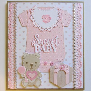 Baby Girl Onesie Card