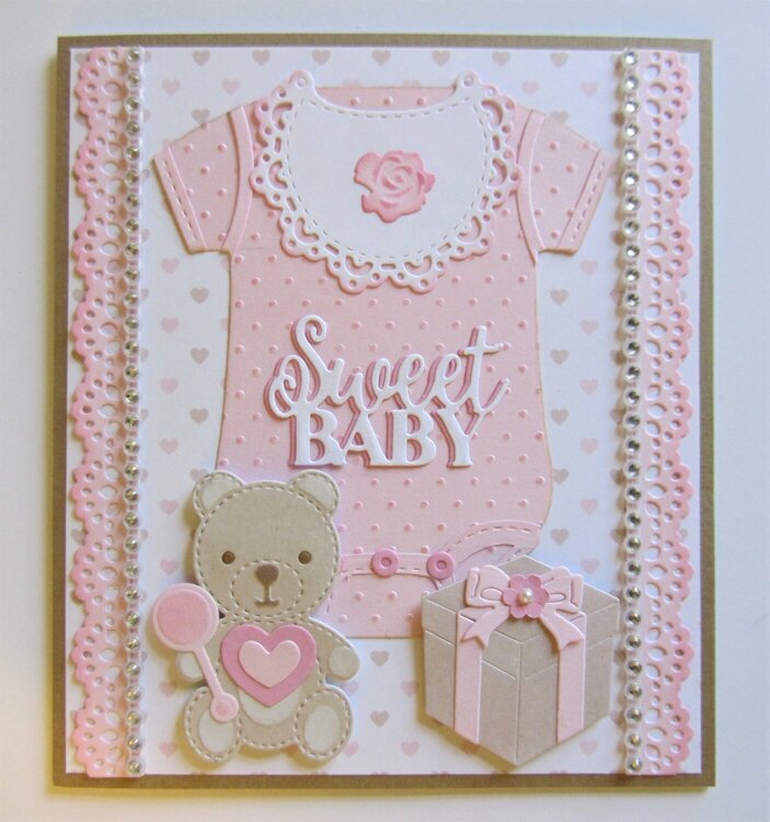 Baby Girl Onesie Card