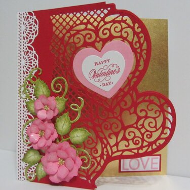 Decadent Hearts Valentine Card