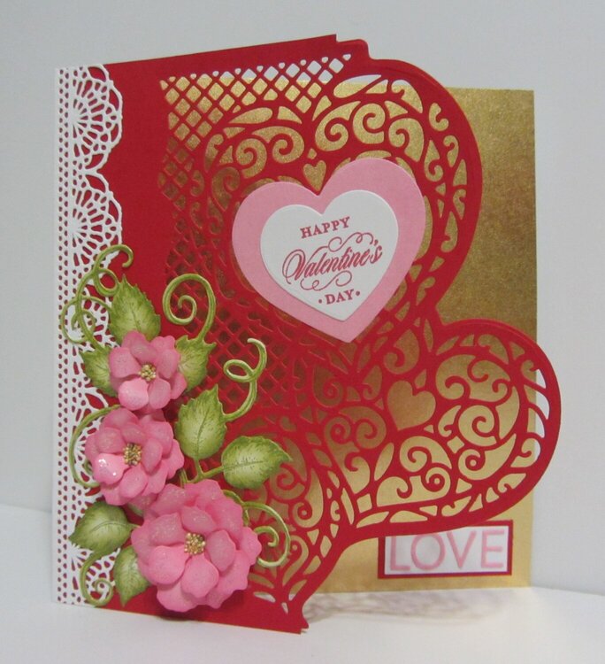 Decadent Hearts Valentine Card
