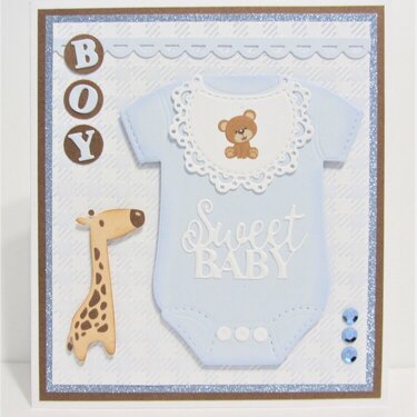 Baby Boy Card with Giraffe