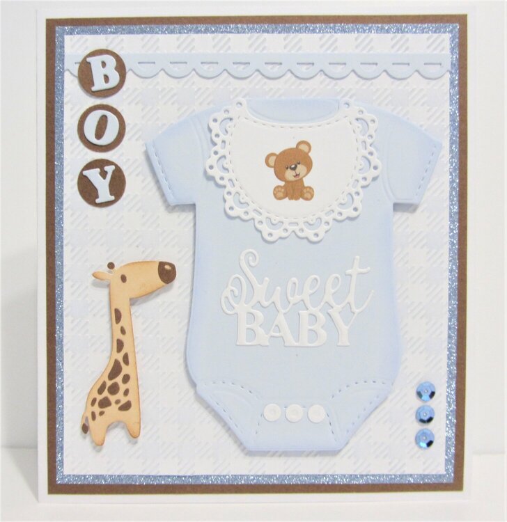 Baby Boy Card with Giraffe