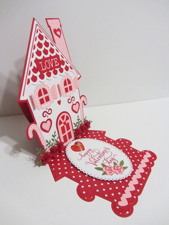 Valentine Gingerbread House Side View