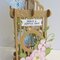 Bird Cage Card with Pink Blossoms