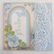 Blue Eyelet Frame Sympathy Card with Rose Border