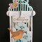 Blue Floral Bird Cage Card