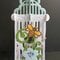 Blue Floral Bird Cage Card