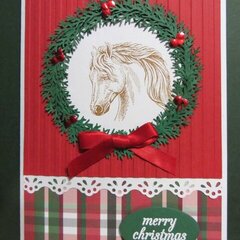 Christmas Card with Horse
