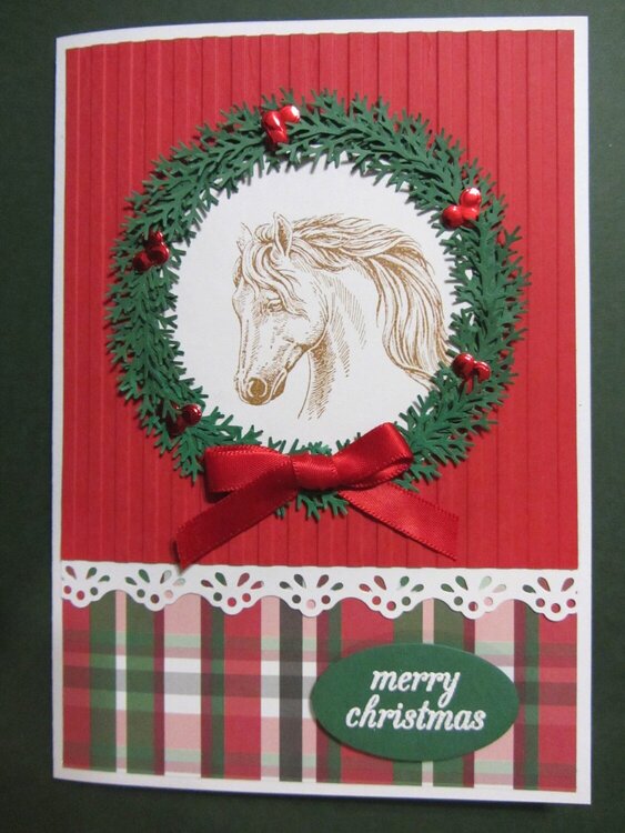 Christmas Card with Horse