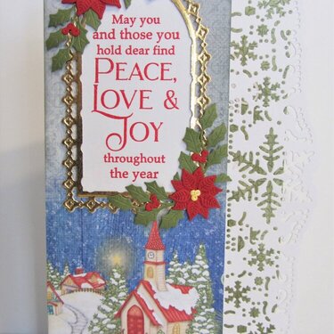 Christmas Slim Card with Snowflake Border