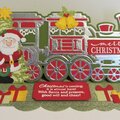 Christmas Train with Santa Card
