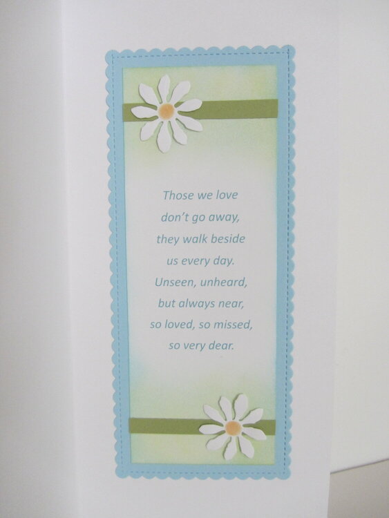 Daisy Sympathy Slim Card