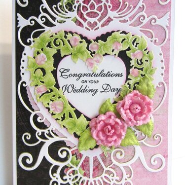 Decorative Heart Wedding Card