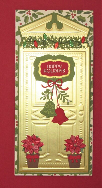Foil Door with Mistletoe Slim Card