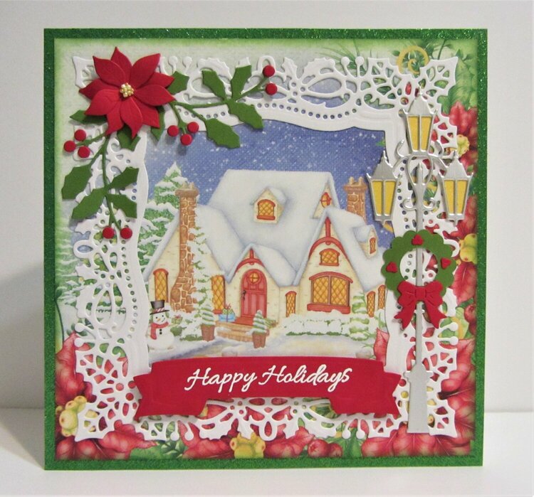 Framed Cottage Christmas Card