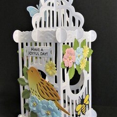 Multi-Flower Bird Cage Card