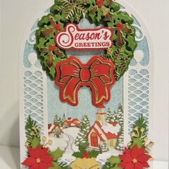 Gateway with Wreath Christmas Card