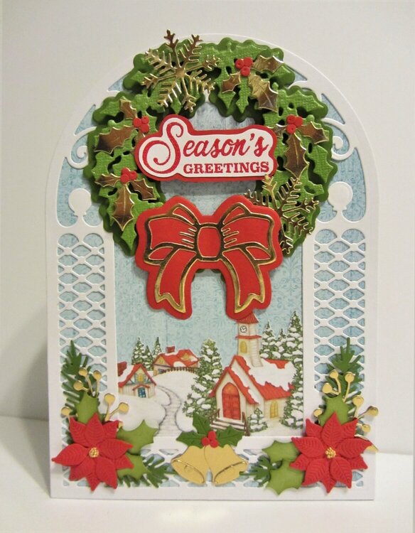 Gateway with Wreath Christmas Card
