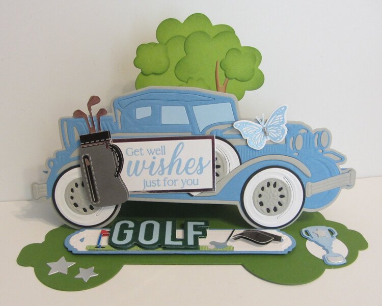 Golf Classic Car Get Well Card